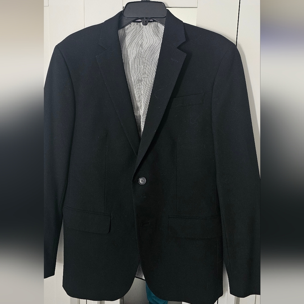 J.Ferrar Slim Men's Classic Black Blazer